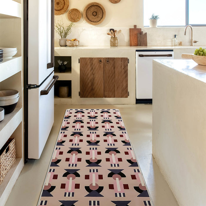 Airgugu Modern Minimalist Pink Geometric Rug