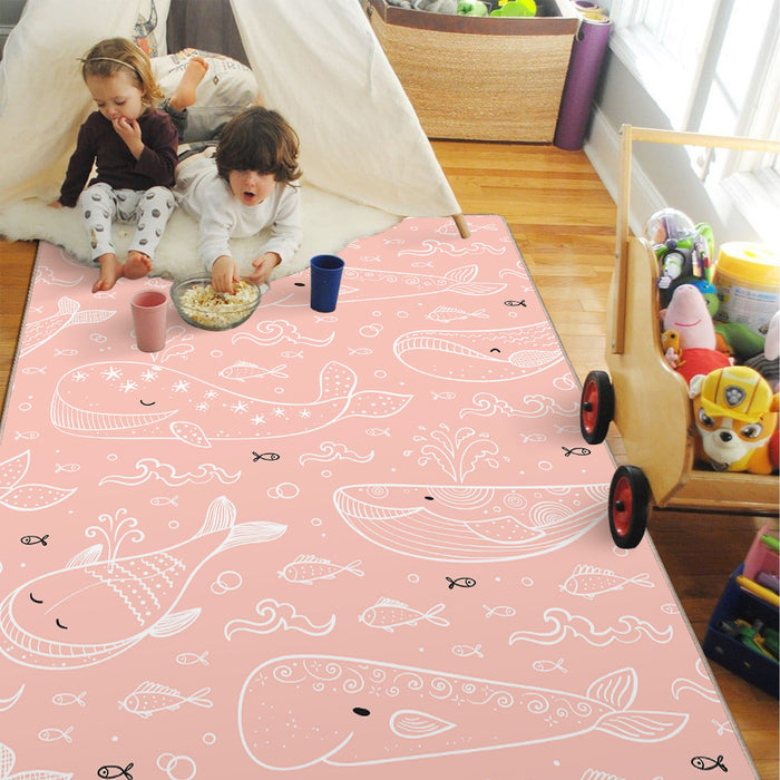 Airgugu KidSpace Delight Pink Whale Rug