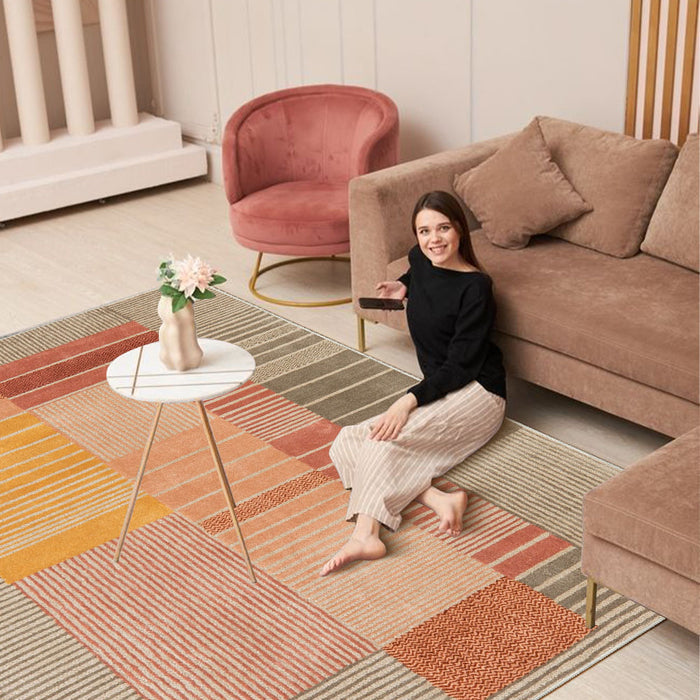 Airgugu Modern Minimalist Striped Plaid Rug
