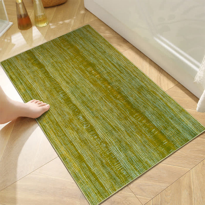 Airgugu Earth Garden Green Distressed Striped Rug