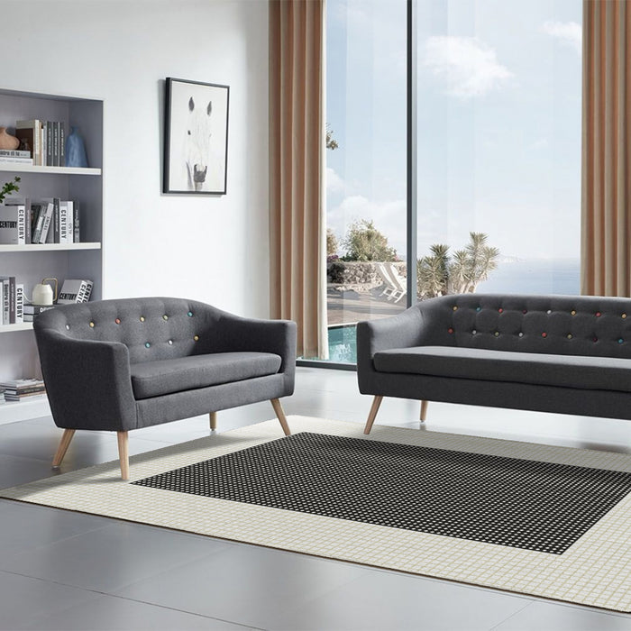Airgugu Modern Minimalist black & white  Rug