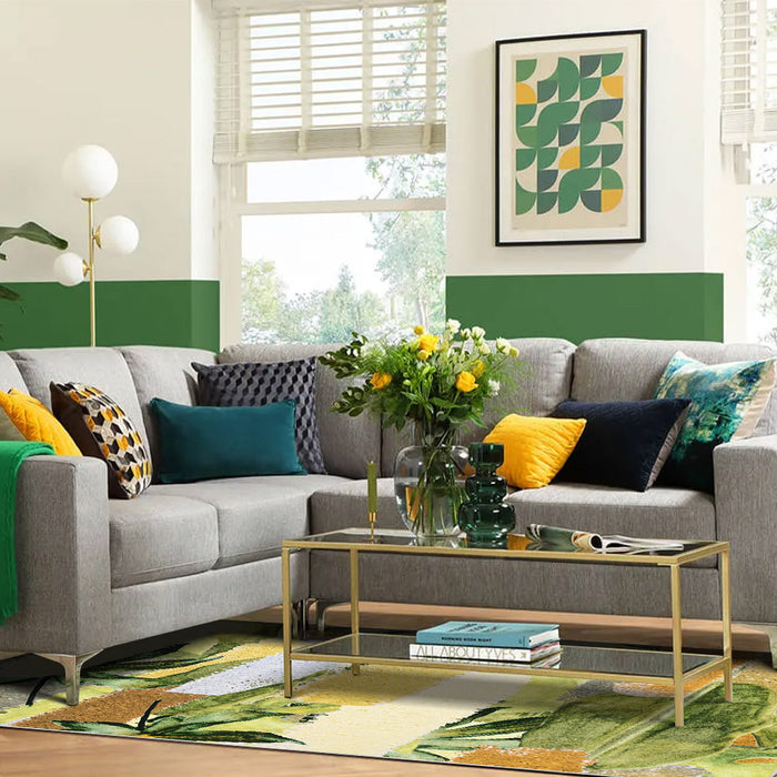 Airgugu Earth Garden Pastoral Chartreuse Rug