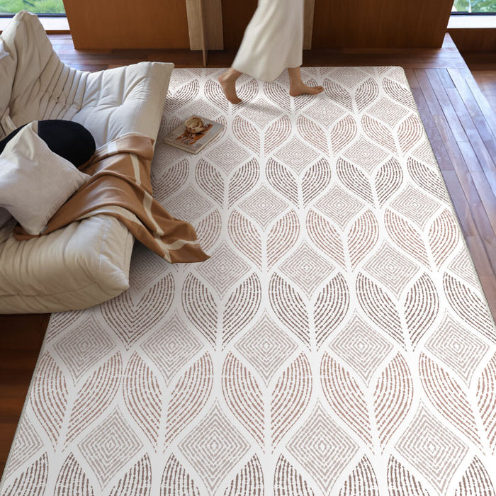 Airgugu Modern Minimalist Elegant Leaves Rug