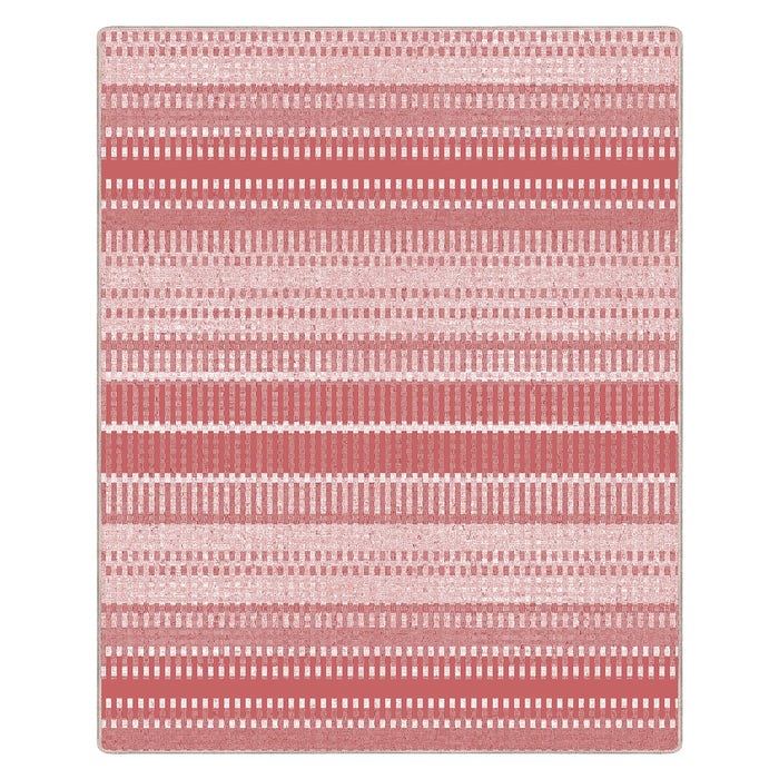 Airgugu Modern Minimalist Pink Striped Layers Rug