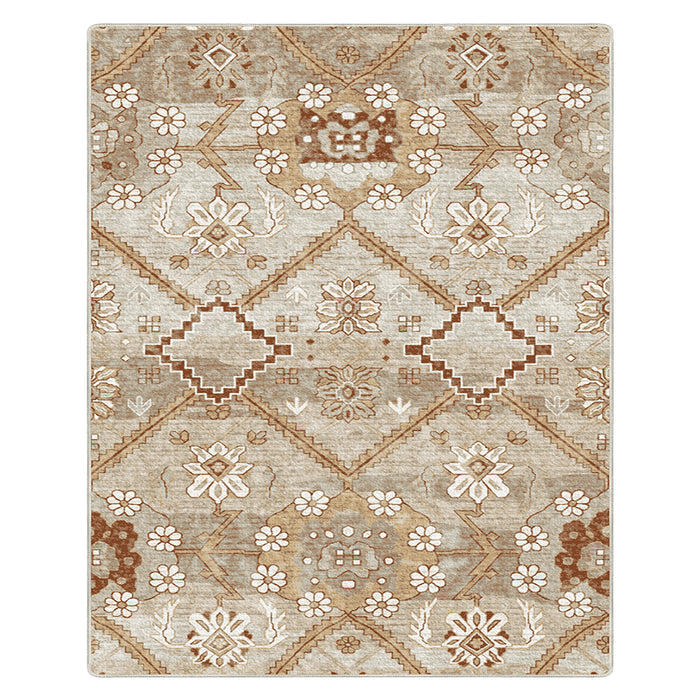 Airgugu Modern Minimalist Distressed Floral Print Rug