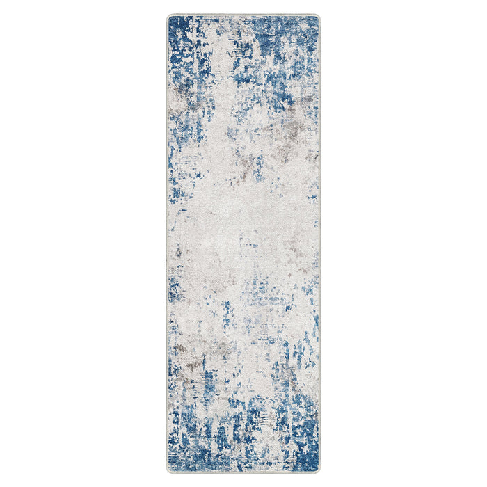 Airgugu Modern Minimalist Blue Peggy Washable Abstract Rug