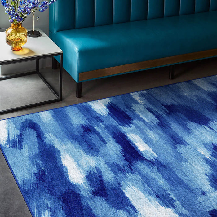 Airgugu Modern Minimalist Blue & White Ink Rug