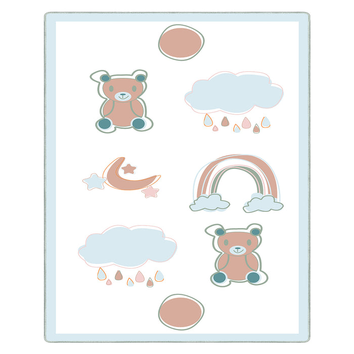 Airgugu KidSpace Delight White Brown Bear Rug