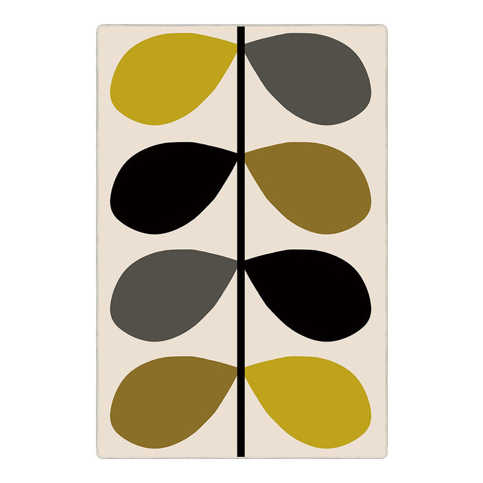 Airgugu Modern Minimalist Plant Leaves Beige Rug