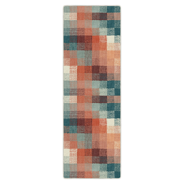 Airgugu Earth Garden Gradient Color Grid Rug