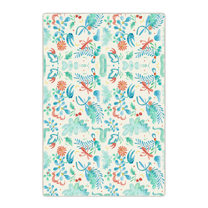 Airgugu Earth Garden Colliding Red Green Plant Rug