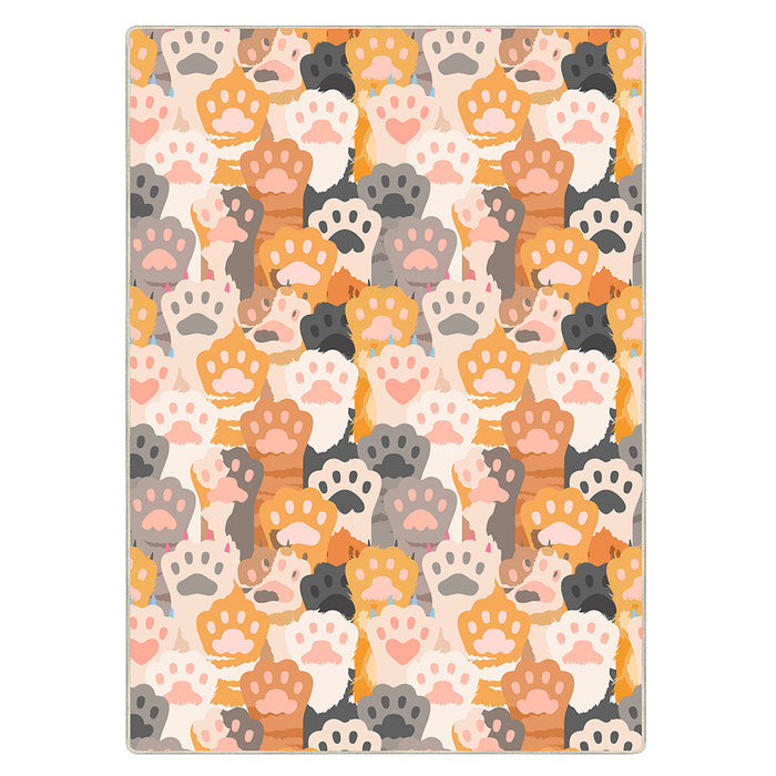 Airgugu KidSpace Delight Cartoon Cat Footprint Print Rug