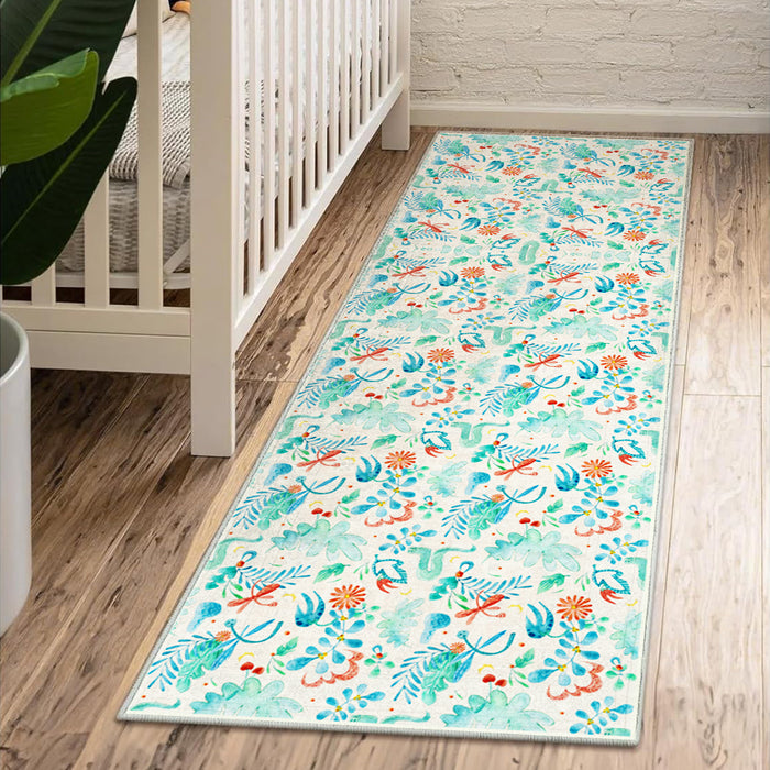 Airgugu Earth Garden Colliding Red Green Plant Rug