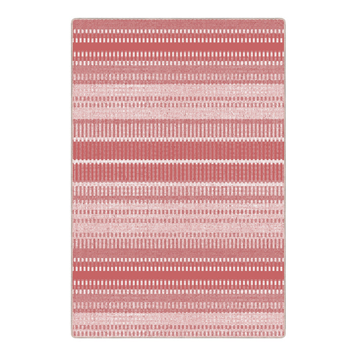 Airgugu Modern Minimalist Pink Striped Layers Rug