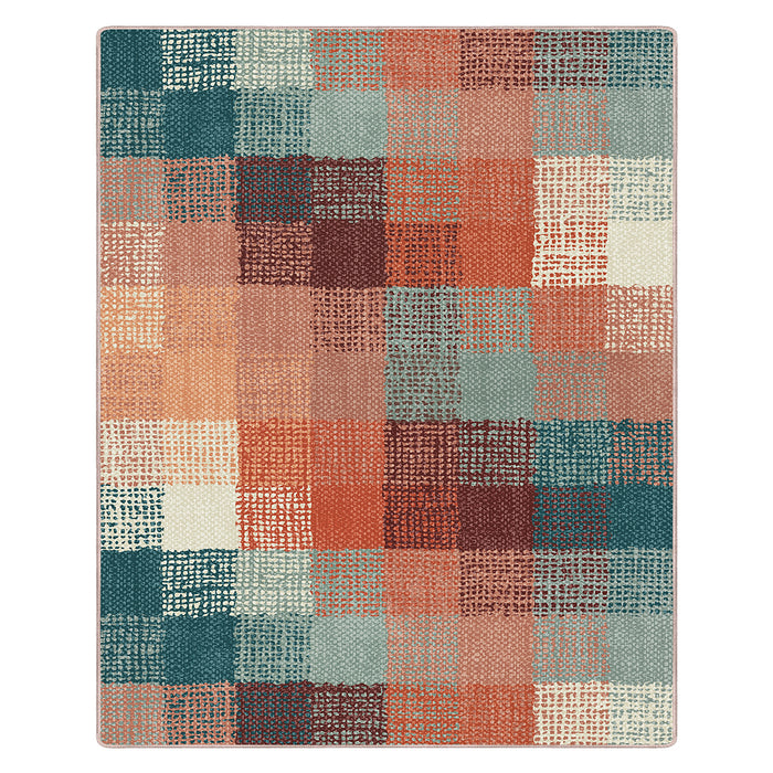 Airgugu Earth Garden Gradient Color Grid Rug