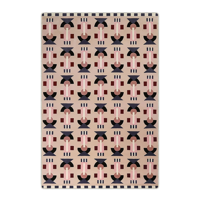 Airgugu Modern Minimalist Pink Geometric Rug