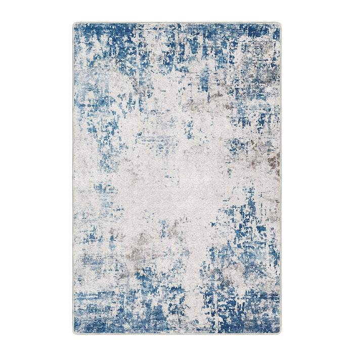 Airgugu Modern Minimalist Blue Peggy Washable Abstract Rug