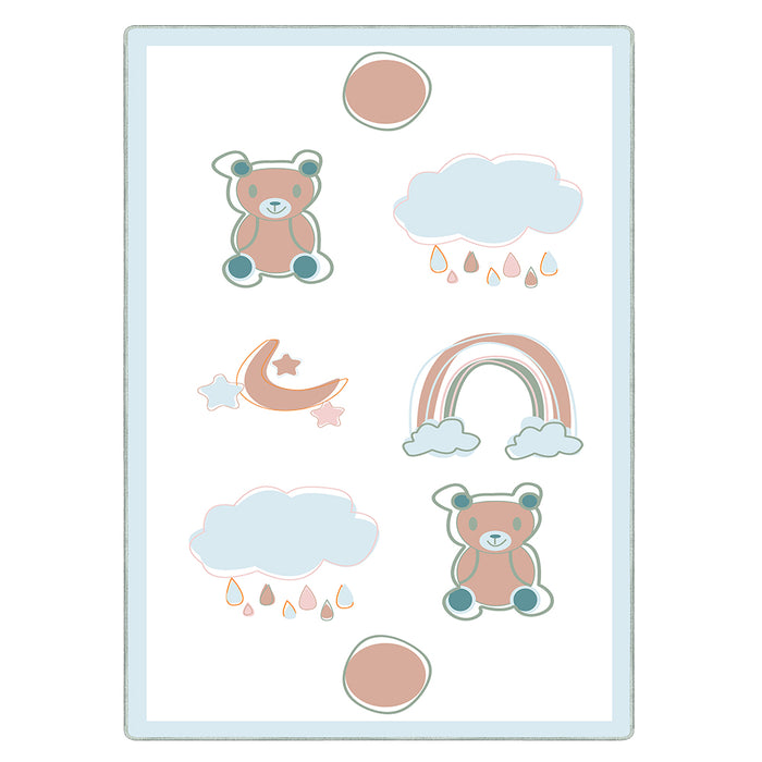 Airgugu KidSpace Delight White Brown Bear Rug