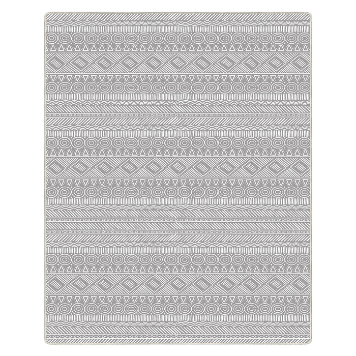 Airgugu Modern Minimalist Symmetrical Grey/Pink Rug