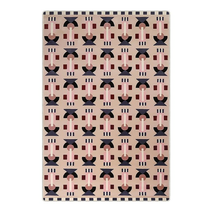Airgugu Modern Minimalist Pink Geometric Rug