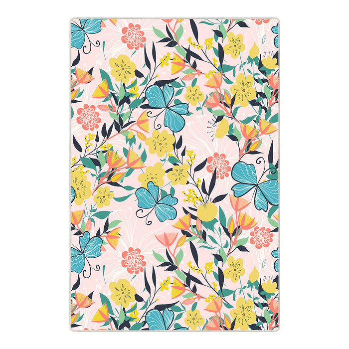 Airgugu Modern Minimalist Vibrant Floral And Butterfly Rug