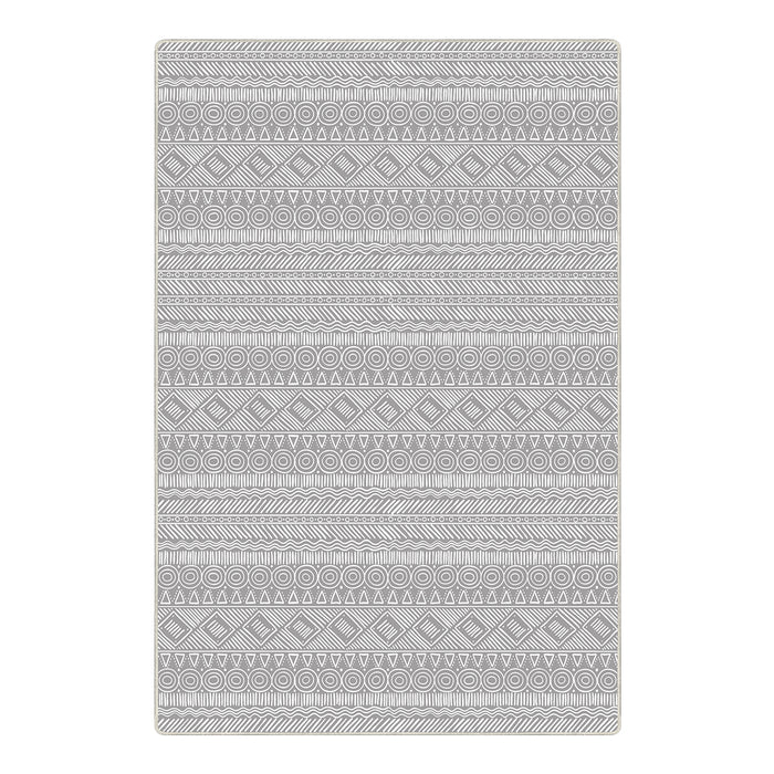 Airgugu Modern Minimalist Symmetrical Grey/Pink Rug