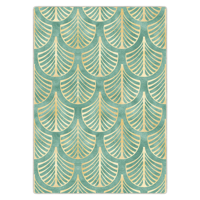 Airgugu Earth Garden Golden Plant Leaves Rug