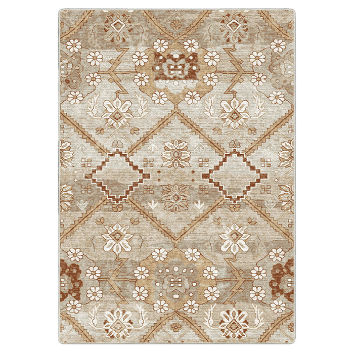 Airgugu Modern Minimalist Distressed Floral Print Rug