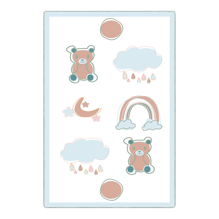 Airgugu KidSpace Delight White Brown Bear Rug