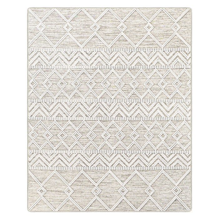 Airgugu Modern Minimalist White Pearl Plaid Rug