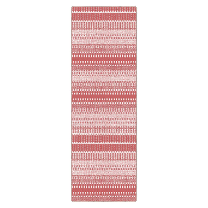 Airgugu Modern Minimalist Pink Striped Layers Rug