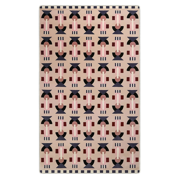 Airgugu Modern Minimalist Pink Geometric Rug
