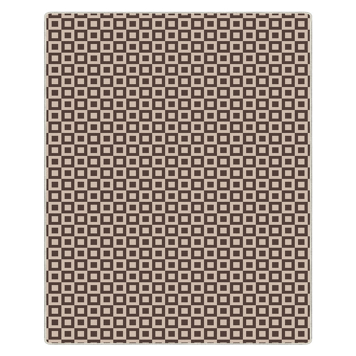 Airgugu Modern Minimalist Brown Square Printed Rug