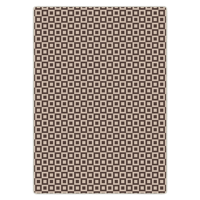 Airgugu Modern Minimalist Brown Square Printed Rug