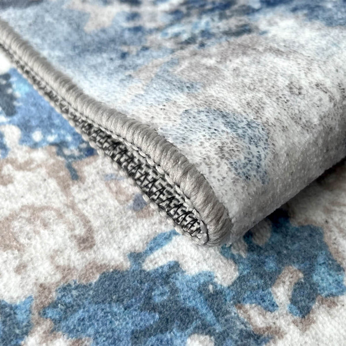 Airgugu Modern Minimalist Blue Gray Ink Rug