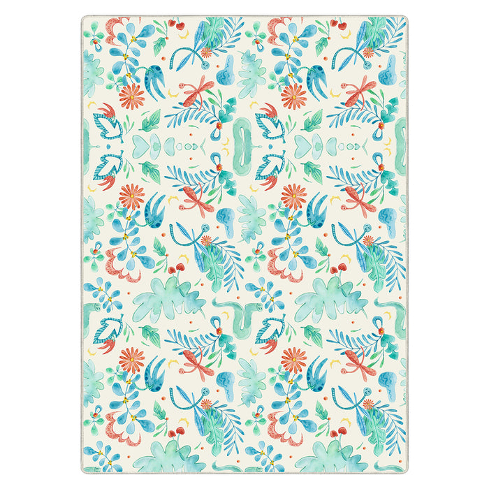 Airgugu Earth Garden Colliding Red Green Plant Rug