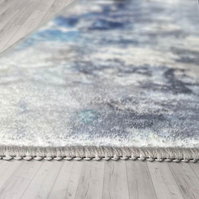 Airgugu Modern Minimalist Blue Gray Ink Rug