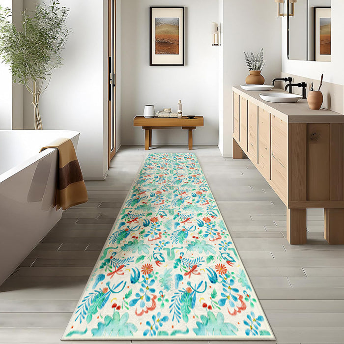 Airgugu Earth Garden Colliding Red Green Plant Rug