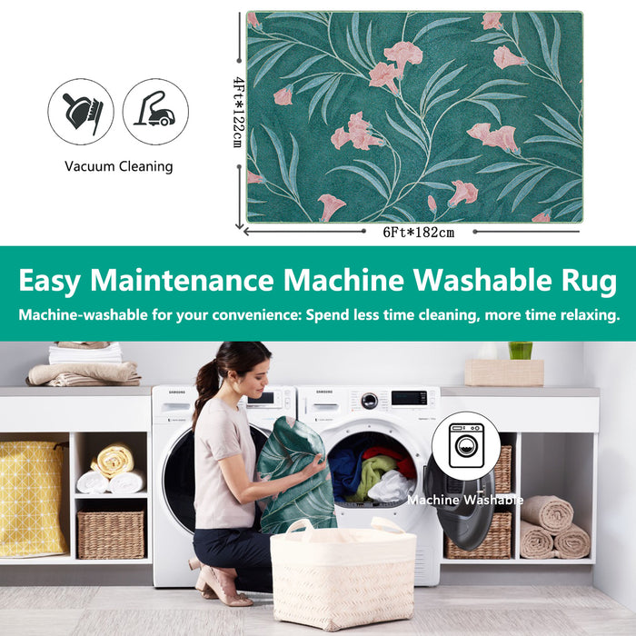 Airgugu Earth Garden Serene Pink Flower Rug