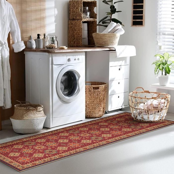 Airgugu Heritage Classique Burgundy Medallion Retro Rug