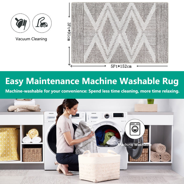 Airgugu Modern Minimalist Sloane Grey Rug