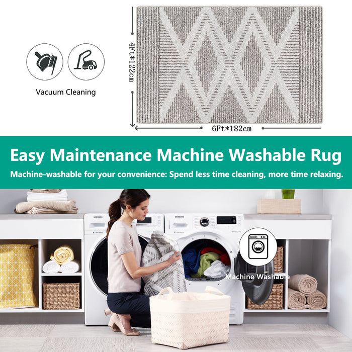 Airgugu Modern Minimalist Sloane Grey Rug