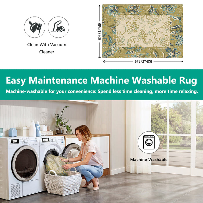 Airgugu Earth Garden Art Oil Floral Rug