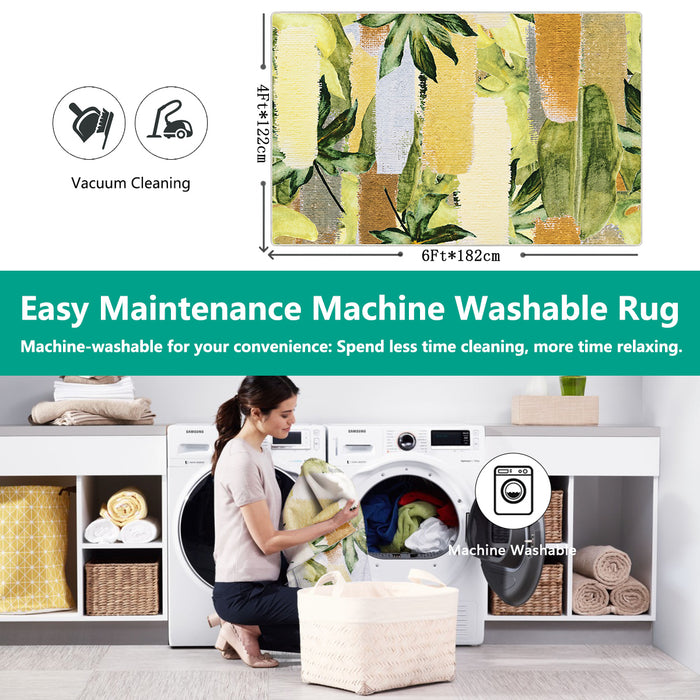 Airgugu Earth Garden Pastoral Chartreuse Rug