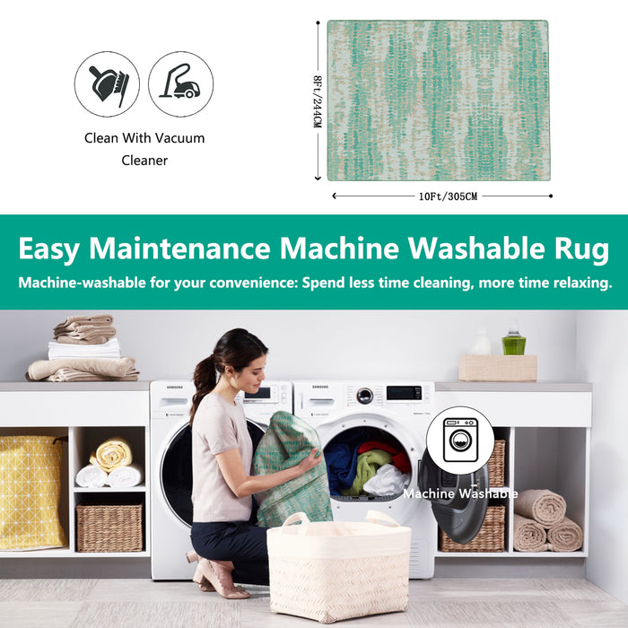 Airgugu Earth Garden Emerald Seaweed Green Rug