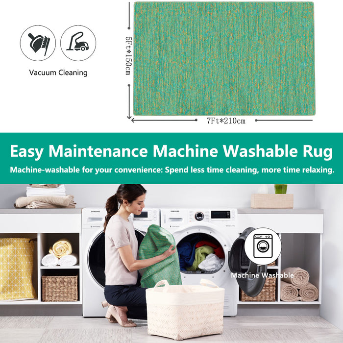 Airgugu Earth Garden Floating Seaweed Green Foliage Rug