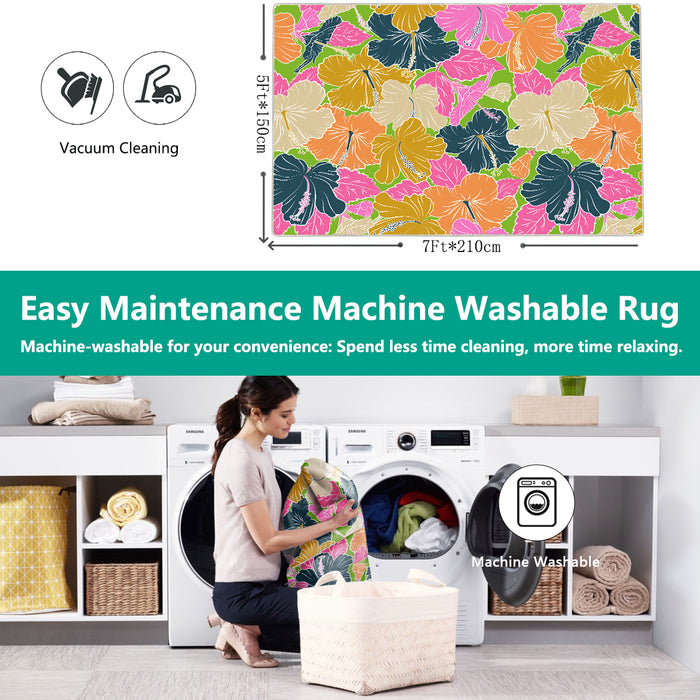 Airgugu Earth Garden Serenity in Colorful Flower Bloom Rug