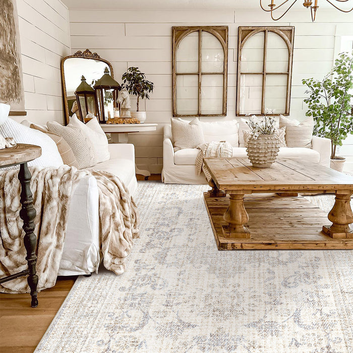 Airgugu Heritage Classique White Ocean Rider Print Rug