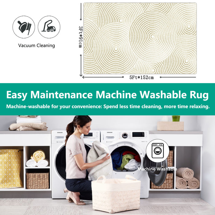 Airgugu Modern Minimalist Arlo-Sand Rug