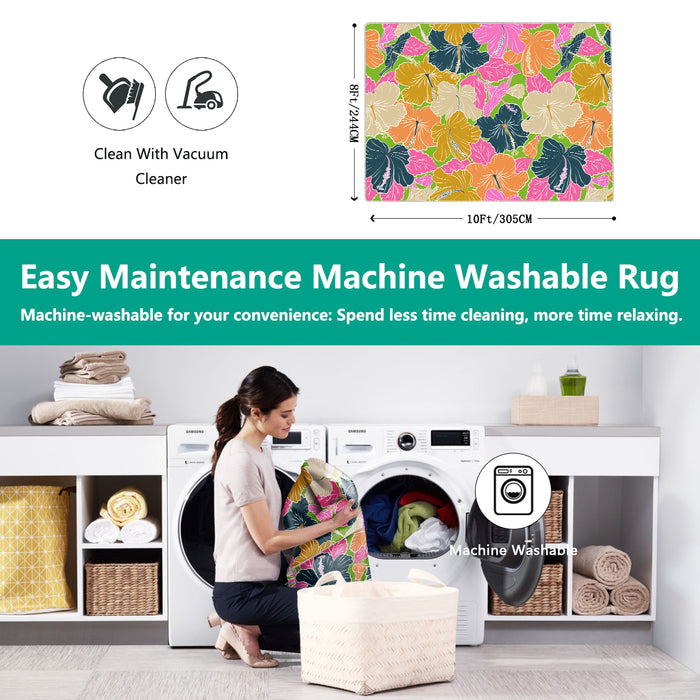 Airgugu Earth Garden Serenity in Colorful Flower Bloom Rug